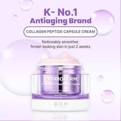 BIOHEAL BOH Probioderm™ Collagen Remodeling Cream – Pore Tightening & Firming Moisturizer with 150,000 Collagen Capsules, 1.69 fl oz Avelisse