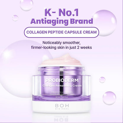 BIOHEAL BOH Probioderm™ Collagen Remodeling Cream – Pore Tightening & Firming Moisturizer with 150,000 Collagen Capsules, 1.69 fl oz Avelisse
