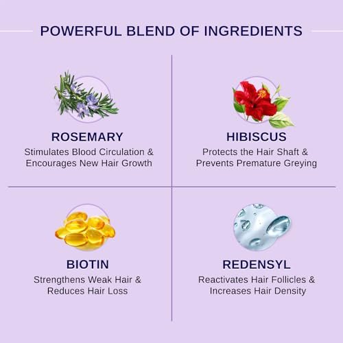 Bare Anatomy Nature x Science Rosemary Hibiscus Hair Growth Oil for Women & Men - Helps Hair Growth & Strengthens Hair, Nourishes Scalp & Controls Hair Fall, Suitable for All Hair Types - 100ml - görsel 8