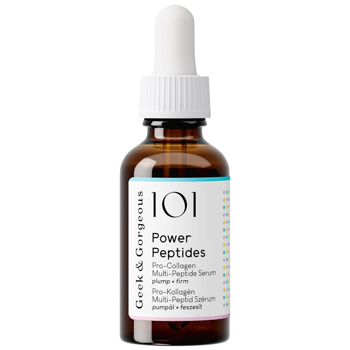 Geek & Gorgeous Power Peptides Milky Serum - Multi-Peptide Face Serum for Smoother, Firmer Skin & Improved Elasticity - All Skin Types - 1 oz - görsel 1