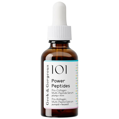 Geek & Gorgeous Power Peptides Milky Serum - Multi-Peptide Face Serum for Smoother, Firmer Skin & Improved Elasticity - All Skin Types - 1 oz