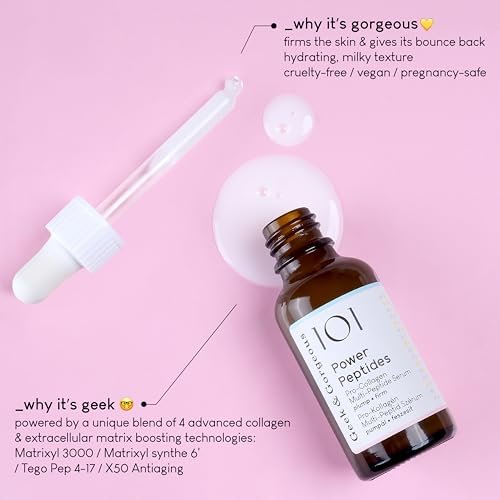 Geek & Gorgeous Power Peptides Milky Serum - Multi-Peptide Face Serum for Smoother, Firmer Skin & Improved Elasticity - All Skin Types - 1 oz - görsel 12