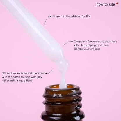 Geek & Gorgeous Power Peptides Milky Serum - Multi-Peptide Face Serum for Smoother, Firmer Skin & Improved Elasticity - All Skin Types - 1 oz