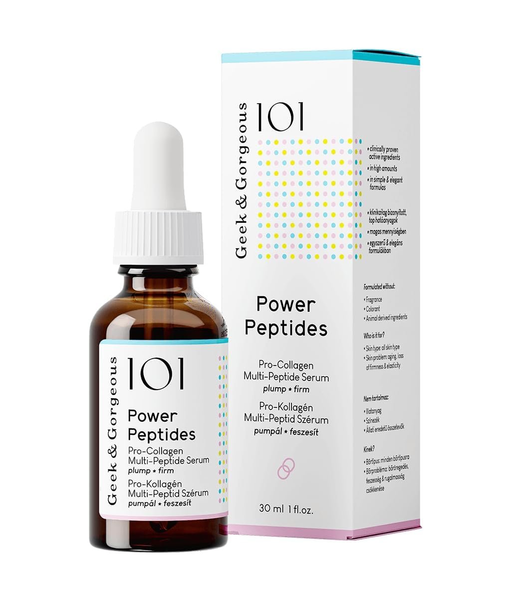 Geek & Gorgeous Power Peptides Milky Serum - Multi-Peptide Face Serum for Smoother, Firmer Skin & Improved Elasticity - All Skin Types - 1 oz - görsel 3