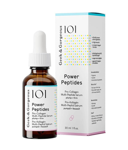 Geek & Gorgeous Power Peptides Milky Serum - Multi-Peptide Face Serum for Smoother, Firmer Skin & Improved Elasticity - All Skin Types - 1 oz