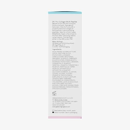 Geek & Gorgeous Power Peptides Milky Serum - Multi-Peptide Face Serum for Smoother, Firmer Skin & Improved Elasticity - All Skin Types - 1 oz - görsel 8