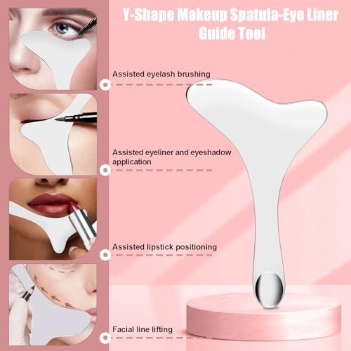 4 Pcs Stainless Steel Makeup Spatula Set - Cosmetic Mixing Palette & Foundation Skin Care Tool Avelisse
