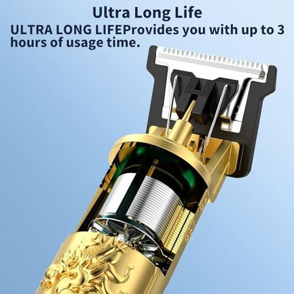 Gunkill Gold Hair Clippers & Beard Trimmer for Men – Rechargeable, Cordless, for Men & Children