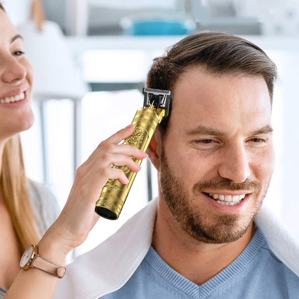 Gunkill Gold Hair Clippers & Beard Trimmer for Men – Rechargeable, Cordless, for Men & Children - görsel 11