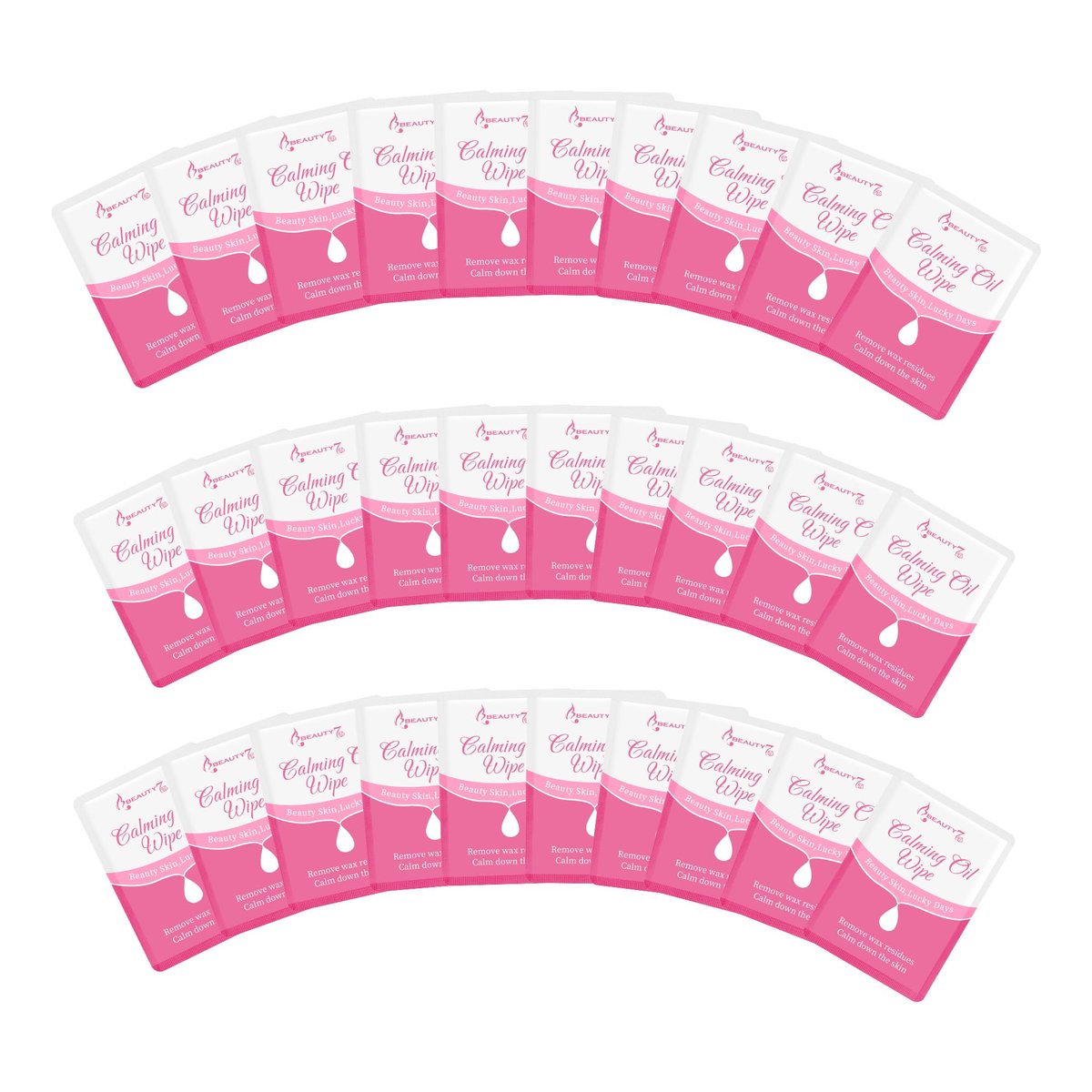 Beauty7 Post Wax Calming Oil Wipes 30 Packs - Post Wax Oil Wipes for Soothing, Residue Removal & Redness Reduction - görsel 1