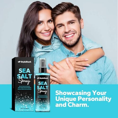 StyleShark Sea Salt Spray for Hair Men & Women - 8.5 Fl Oz Beach Wave & Volumizing Texturing Spray to Add Volume & Texture