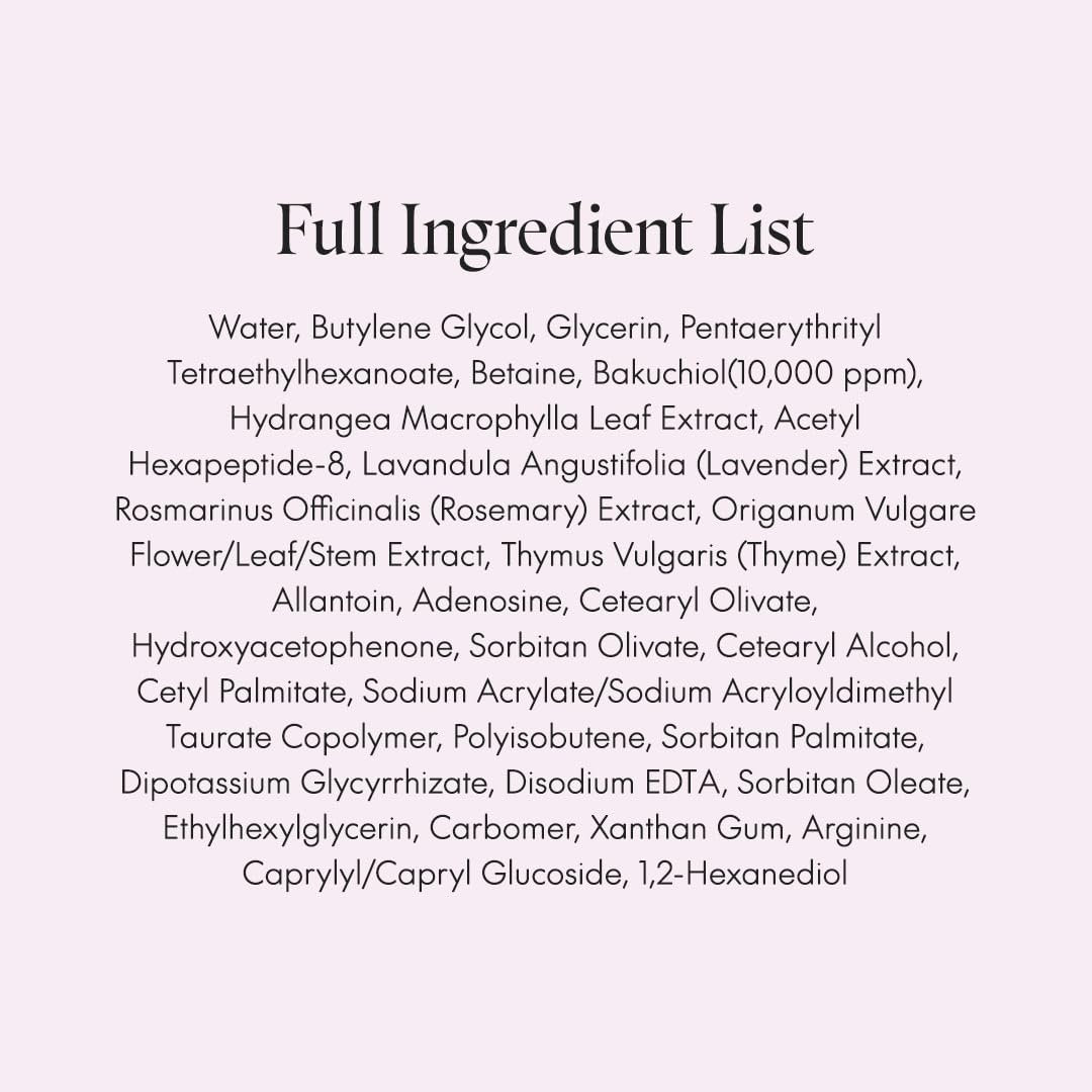 PURITO Timeless Bloom Bakuchiol Serum - Korean Jeju Hydrangea Anti-Aging Ampoule for Sensitive Skin, 1.01 fl.oz Avelisse