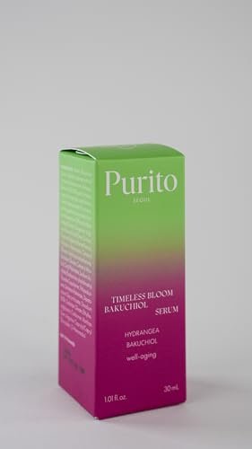 PURITO Timeless Bloom Bakuchiol Serum - Korean Jeju Hydrangea Anti-Aging Ampoule for Sensitive Skin, 1.01 fl.oz Avelisse