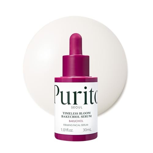 PURITO Timeless Bloom Bakuchiol Serum - Korean Jeju Hydrangea Anti-Aging Ampoule for Sensitive Skin, 1.01 fl.oz Avelisse