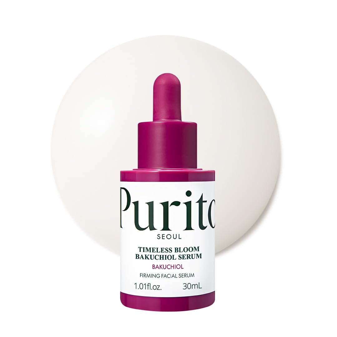 PURITO Timeless Bloom Bakuchiol Serum - Korean Jeju Hydrangea Anti-Aging Ampoule for Sensitive Skin, 1.01 fl.oz Avelisse