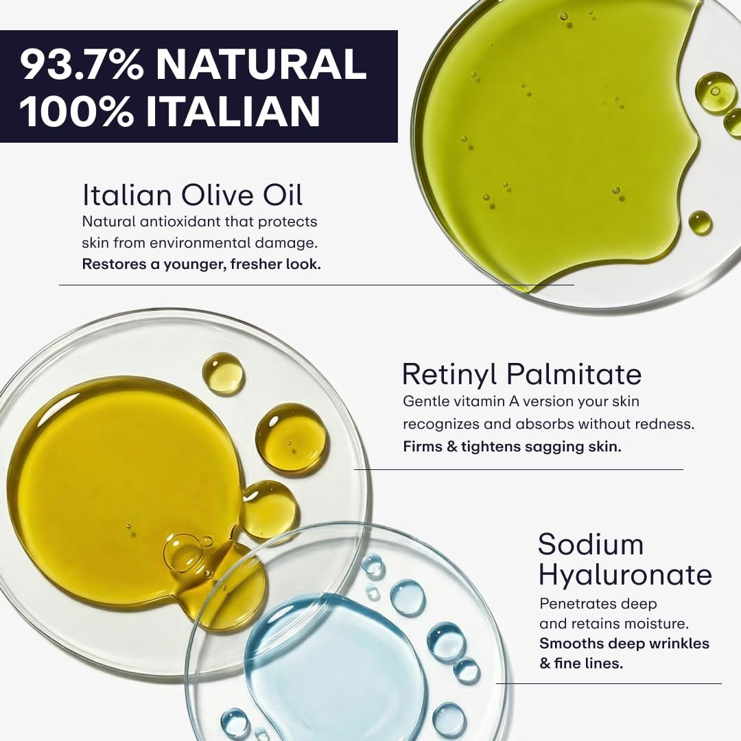 Serlino Lab Face Cream – Retinol & Hyaluronic Acid Moisturizer, Reduces Wrinkles & Dark Spots, Improves Elasticity & Radiance, 1.7 Fl Oz Avelisse