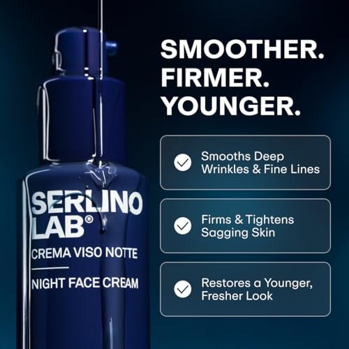 Serlino Lab Face Cream – Retinol & Hyaluronic Acid Moisturizer, Reduces Wrinkles & Dark Spots, Improves Elasticity & Radiance, 1.7 Fl Oz Avelisse