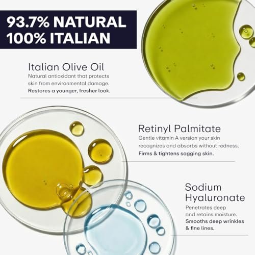 Serlino Lab Face Cream – Retinol & Hyaluronic Acid Moisturizer, Reduces Wrinkles & Dark Spots, Improves Elasticity & Radiance, 1.7 Fl Oz Avelisse