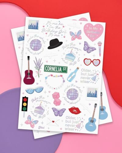 xo, Fetti Birthday Temporary Tattoos - 50 Iridescent Gold Styles for Bday Decorations, Party Favors & Concert Gifts - görsel 4