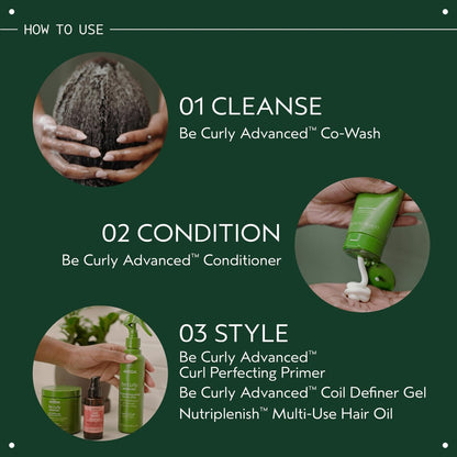 Aveda Be Curly Advanced Co-Wash - Sulfate-Free Cleansing Conditioner for Curly & Coily Hair, 11.8 fl oz Avelisse
