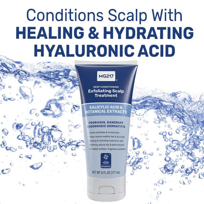 MG217 Deep Conditioning Salicylic Acid Scalp Care for Psoriasis – Exfoliating & Hydrating Formula, Sulfate-Free, Paraben-Free, Cruelty-Free, Fragrance-Free (6 fl oz)
