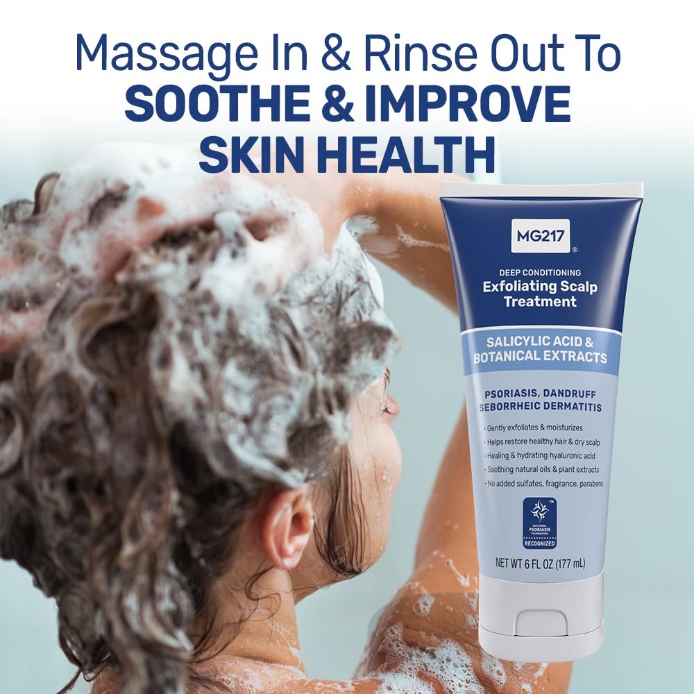 MG217 Deep Conditioning Salicylic Acid Scalp Care for Psoriasis – Exfoliating & Hydrating Formula, Sulfate-Free, Paraben-Free, Cruelty-Free, Fragrance-Free (6 fl oz) - görsel 11