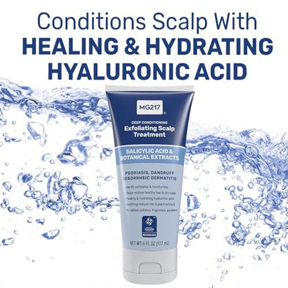MG217 Deep Conditioning Salicylic Acid Scalp Care for Psoriasis – Exfoliating & Hydrating Formula, Sulfate-Free, Paraben-Free, Cruelty-Free, Fragrance-Free (6 fl oz)