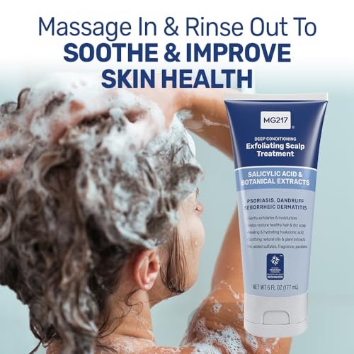 MG217 Deep Conditioning Salicylic Acid Scalp Care for Psoriasis – Exfoliating & Hydrating Formula, Sulfate-Free, Paraben-Free, Cruelty-Free, Fragrance-Free (6 fl oz) - görsel 12