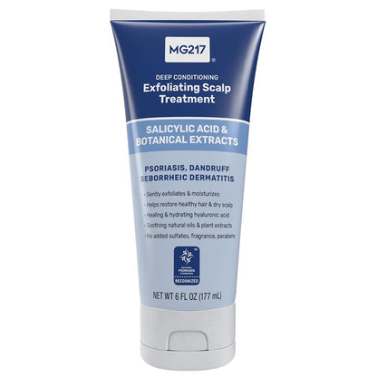 MG217 Deep Conditioning Salicylic Acid Scalp Care for Psoriasis – Exfoliating & Hydrating Formula, Sulfate-Free, Paraben-Free, Cruelty-Free, Fragrance-Free (6 fl oz)
