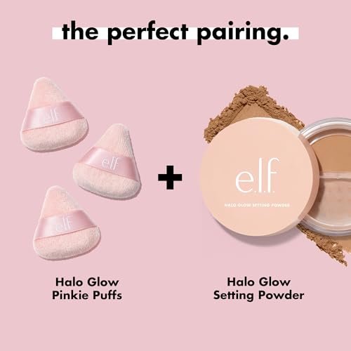 e.l.f. Halo Glow Pinkie Puffs - Finger-Sized Mini Puffs for Loose & Pressed Powders - Soft, Reusable, Washable - Vegan & Cruelty-Free - Set of 3 - görsel 10