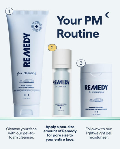 Remedy Science Pore Refining Advanced Serum - Large Pore Minimizer with Retinol, BHA Salicylic Acid, Niacinamide - Dermatologist Dr. Shah Formula for Texture, Pimples, Blackheads Avelisse