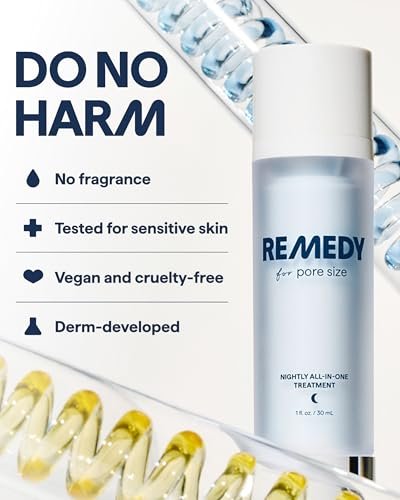 Remedy Science Pore Refining Advanced Serum - Large Pore Minimizer with Retinol, BHA Salicylic Acid, Niacinamide - Dermatologist Dr. Shah Formula for Texture, Pimples, Blackheads Avelisse
