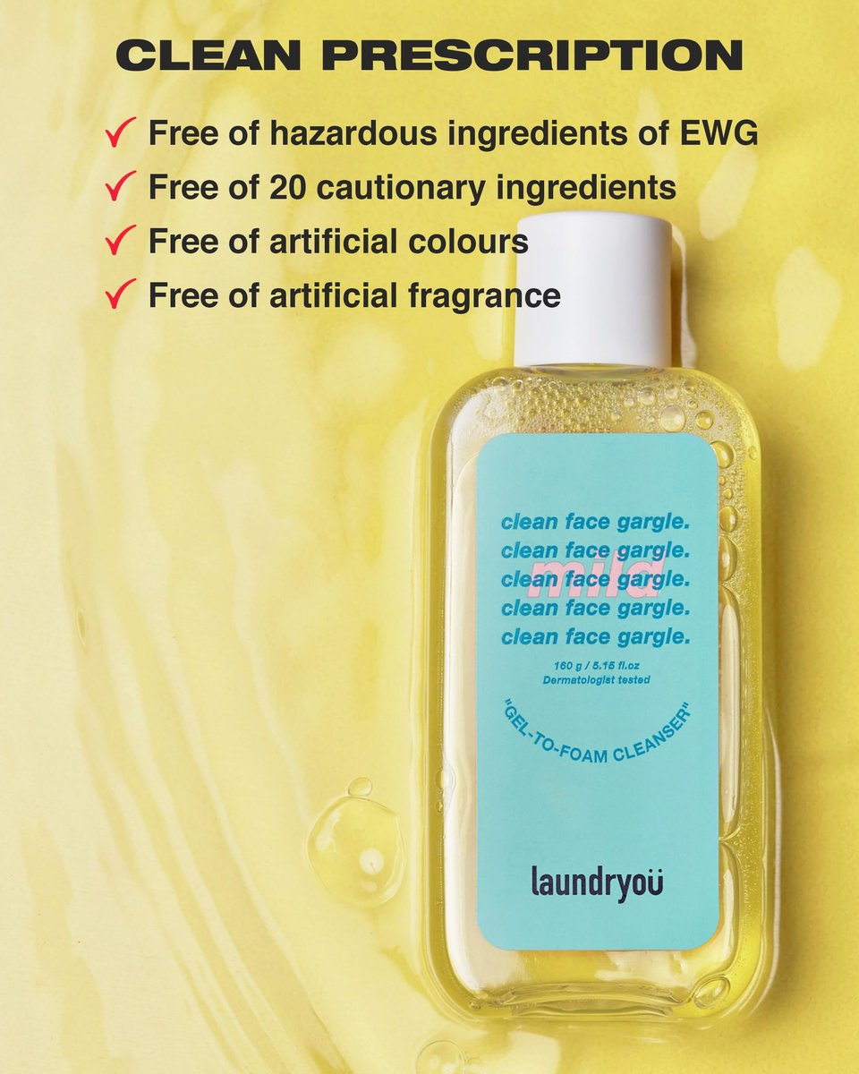 LAUNDRYOU Gel-to-Foam Gentle Facial Cleanser | Hydrating PHA & Probiotic Face Wash for Oily & Acne-Prone Skin | Korean Skin Care (5.64 fl oz) - görsel 9