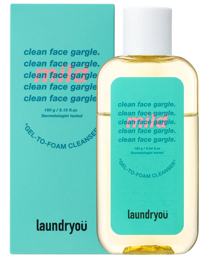 LAUNDRYOU Gel-to-Foam Gentle Facial Cleanser | Hydrating PHA & Probiotic Face Wash for Oily & Acne-Prone Skin | Korean Skin Care (5.64 fl oz)