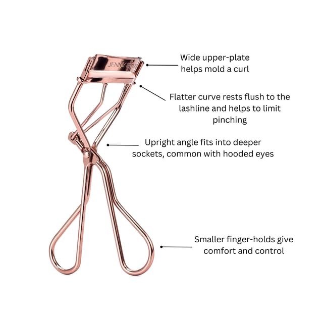 Jenny Patinkin The Big Reveal Eyelash Curler for Hooded Eyes, Deep Set Eyes – Precision & Professional Eyelash Curler for Difficult Eye Shapes with Replacement Silicone Pad, Nickel Free Avelisse