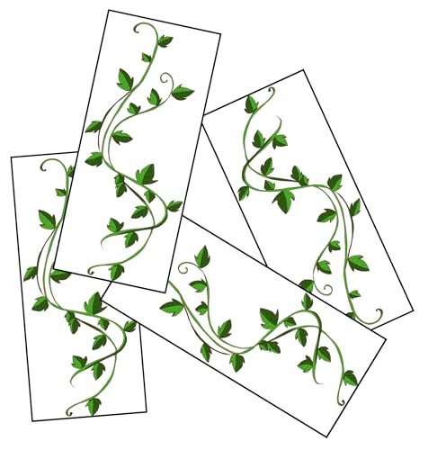 InkWear Ivy Leaf Vine Temporary Tattoos – 16 Sheets for Body Band Up to 59 Inches | Realistic Fake Tattoos for Adults & Kids - görsel 4