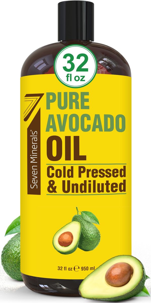 Cold Pressed Avocado Oil for Hair, Skin & Face - 32oz - Premium Grade, Hexane Free, 100% Pure, Non-Greasy Carrier Oil - Natural Skincare & Hair Care - Great with Essential Oils Avelisse