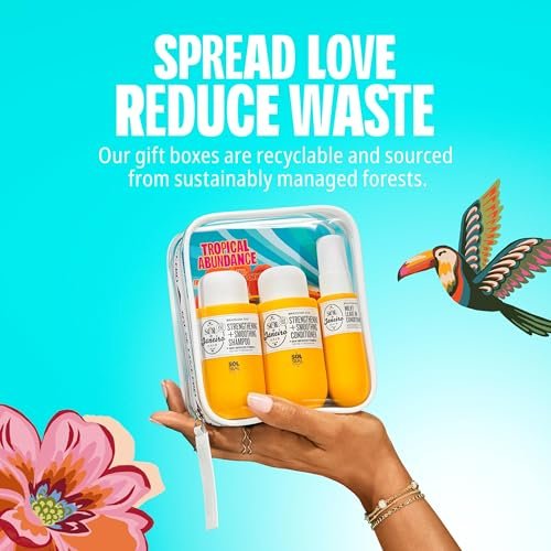 Sol de Janeiro Tropical Abundance Hair Repair Trio Travel Set – Sulfate-Free Brazilian Joia Shampoo, Conditioner & Leave-In Spray (TSA-Friendly 3-Pack) Avelisse