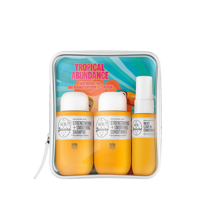 Sol de Janeiro Tropical Abundance Hair Repair Trio Travel Set – Sulfate-Free Brazilian Joia Shampoo, Conditioner & Leave-In Spray (TSA-Friendly 3-Pack) Avelisse