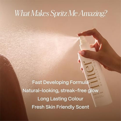 Filter by Molly-Mae Spritz Me Tanning Water - Moisturizing Self Tanner for Golden, Streak-Free Glow - Natural-Looking Sunless Tan - Fast Developing, Long-Lasting - Clear & Oil-Free - 200ml