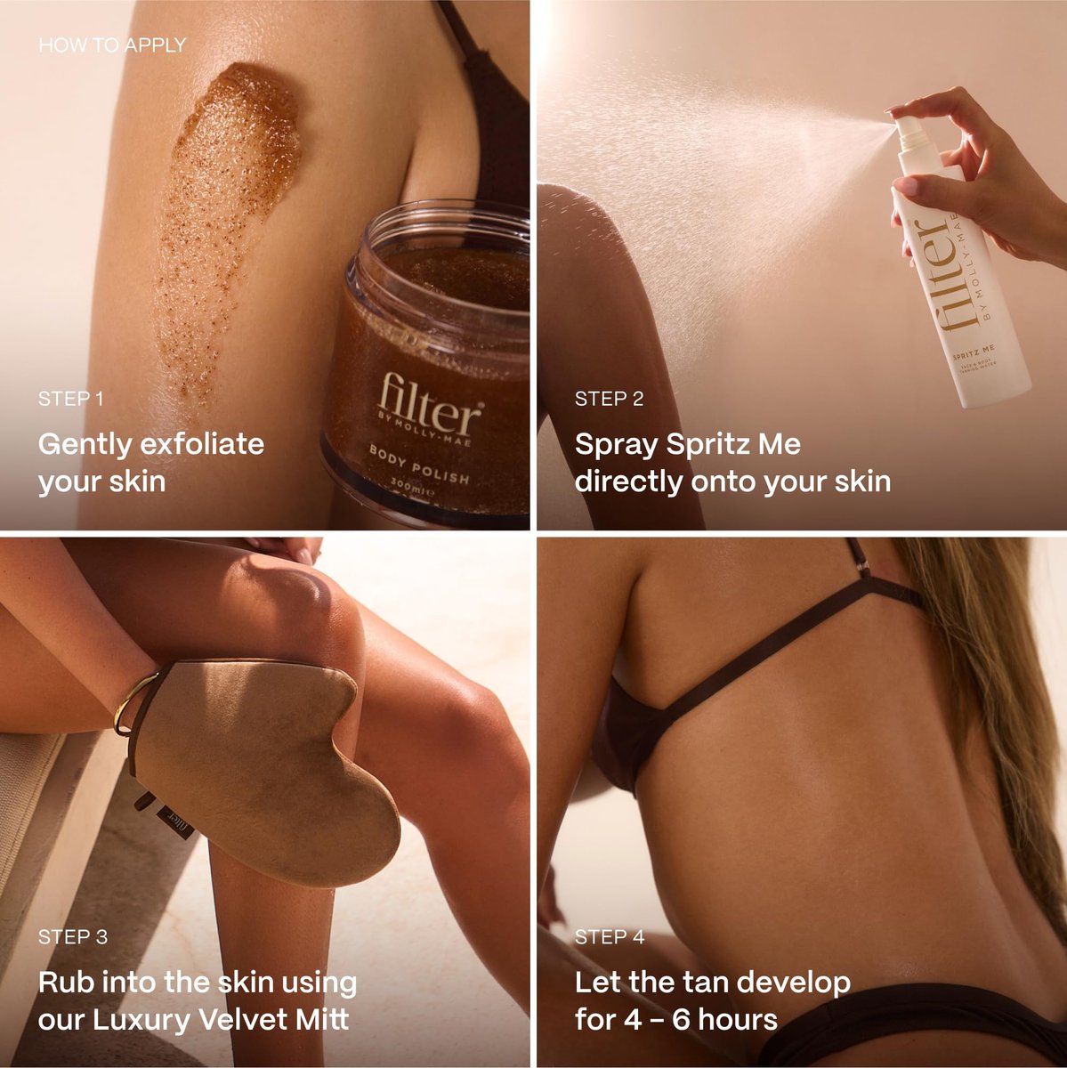 Filter by Molly-Mae Spritz Me Tanning Water - Moisturizing Self Tanner for Golden, Streak-Free Glow - Natural-Looking Sunless Tan - Fast Developing, Long-Lasting - Clear & Oil-Free - 200ml - görsel 11