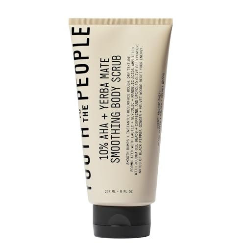 Youth To The People 10% AHA + Yerba Mate Smoothing Energy Body Scrub – 8 fl oz | Exfoliates Rough Texture & Dry Skin, Suitable for Sensitive & Keratosis Pilaris Skin, Vegan Avelisse