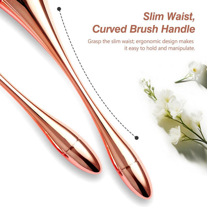 Super Large Mineral Powder Brush Set - Grade Color, 2 Pcs Bronzer Makeup Brush & Soft Fluffy Foundation Brush