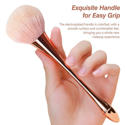 Super Large Mineral Powder Brush Set - Grade Color, 2 Pcs Bronzer Makeup Brush & Soft Fluffy Foundation Brush