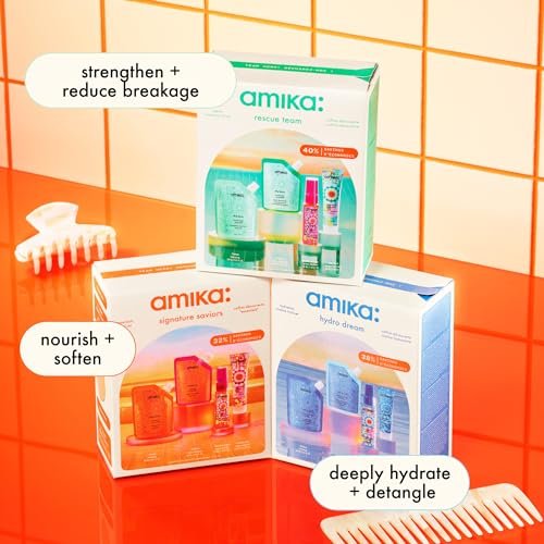 Amika Signature Saviors Essential Trial Set - Shampoo & Conditioner Duo (7 Fl Oz Each) Avelisse
