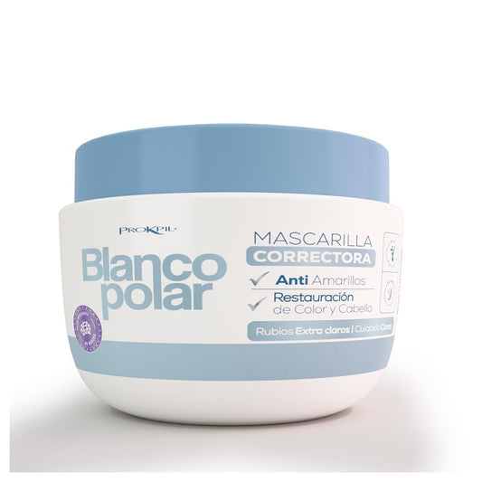 Prokpil Corrective Mask Polar White - Restorative Color Treatment for Extra Light and Gray Blonde Hair (11.8 oz) Avelisse