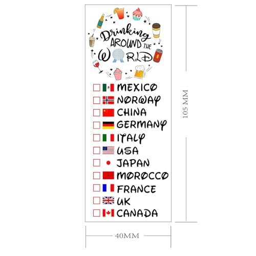 Epcot Drink Around World Temporary Tattoo – Match with Your Epcot Drink Around World Shirt Avelisse