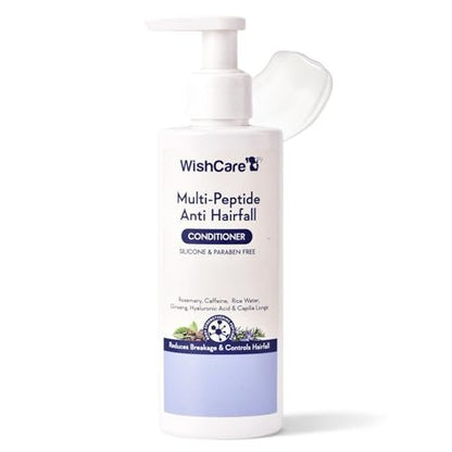 WishCare Multi Peptide Anti Hairfall Conditioner for Women & Men – Rice Water, Rosemary, Capilia Longa, Hyaluronic Acid & Caffeine – Frizzy Hair Conditioner (200 ml)