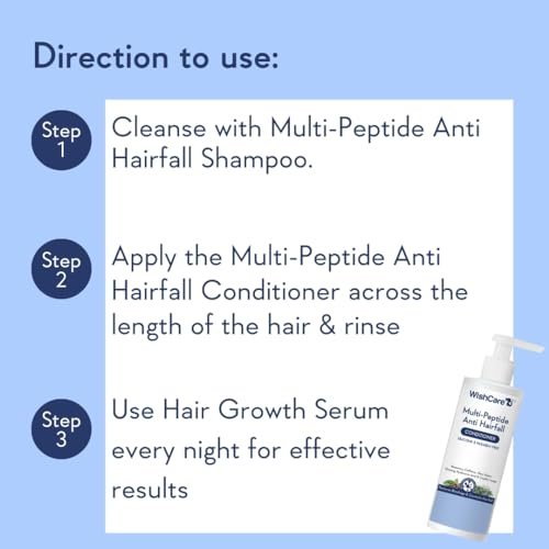 WishCare Multi Peptide Anti Hairfall Conditioner for Women & Men – Rice Water, Rosemary, Capilia Longa, Hyaluronic Acid & Caffeine – Frizzy Hair Conditioner (200 ml) - görsel 10