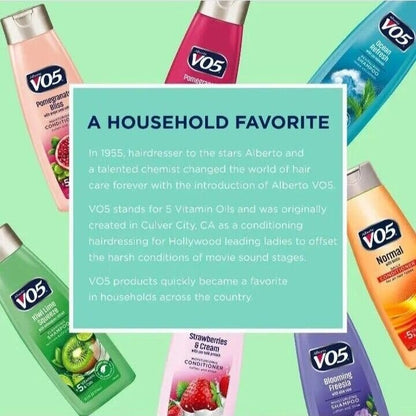 Alberto VO5 Daily Revitalizing Shampoo 15 oz (Pack of 6) - Moisturizing & Gentle Cleansing Avelisse